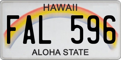 HI license plate FAL596