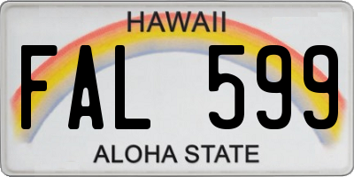HI license plate FAL599