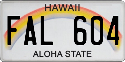 HI license plate FAL604