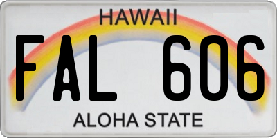 HI license plate FAL606