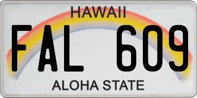 HI license plate FAL609