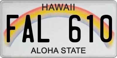 HI license plate FAL610