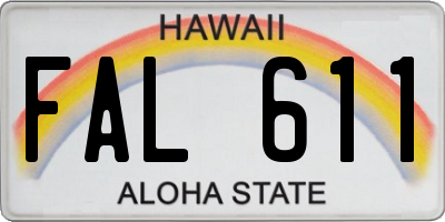HI license plate FAL611