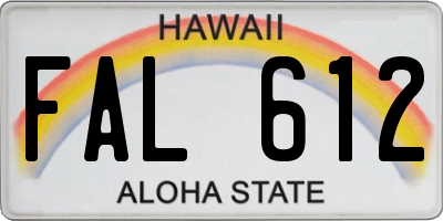 HI license plate FAL612