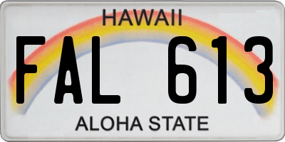 HI license plate FAL613