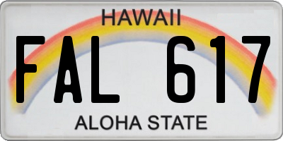 HI license plate FAL617