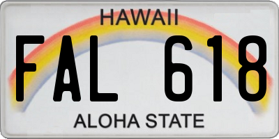 HI license plate FAL618