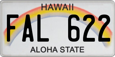 HI license plate FAL622