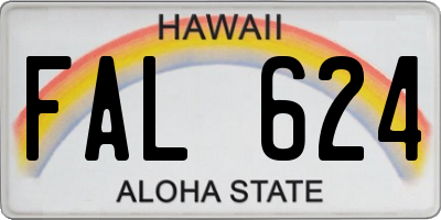HI license plate FAL624