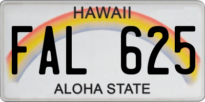 HI license plate FAL625