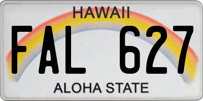 HI license plate FAL627
