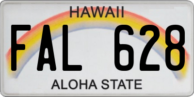 HI license plate FAL628