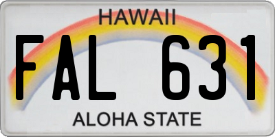 HI license plate FAL631