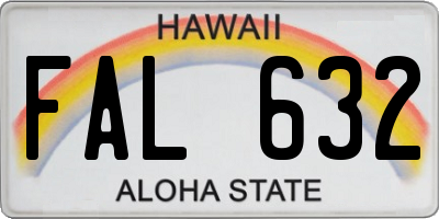 HI license plate FAL632
