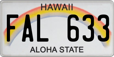 HI license plate FAL633