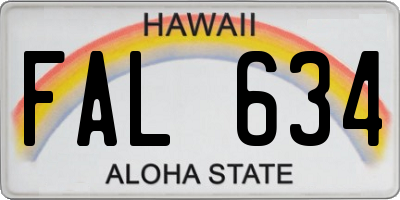 HI license plate FAL634