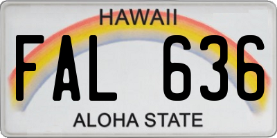 HI license plate FAL636