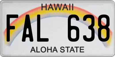 HI license plate FAL638