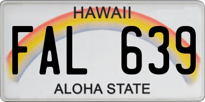 HI license plate FAL639