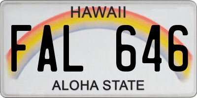 HI license plate FAL646