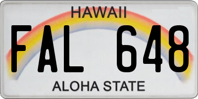 HI license plate FAL648