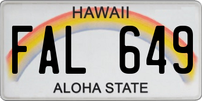 HI license plate FAL649