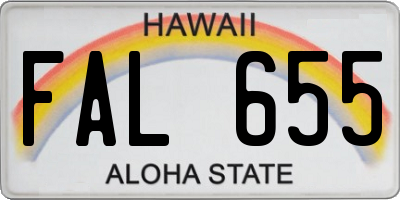 HI license plate FAL655