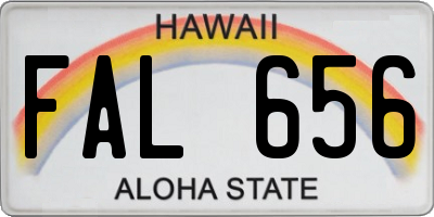 HI license plate FAL656