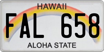 HI license plate FAL658