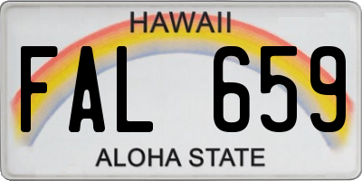 HI license plate FAL659