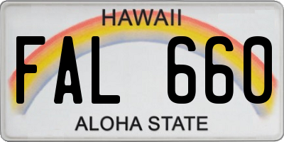 HI license plate FAL660