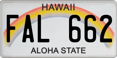 HI license plate FAL662