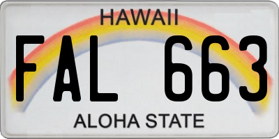 HI license plate FAL663