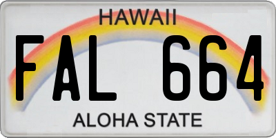 HI license plate FAL664