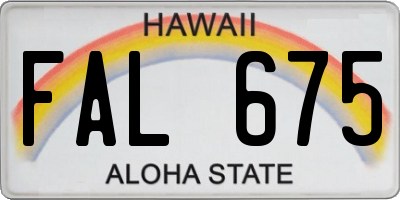 HI license plate FAL675