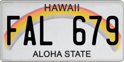 HI license plate FAL679