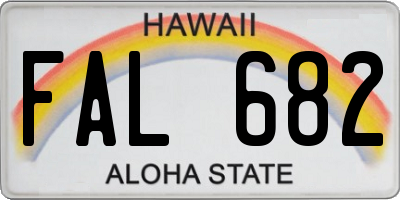 HI license plate FAL682