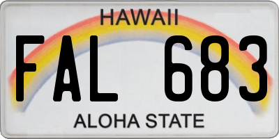 HI license plate FAL683