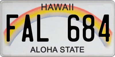 HI license plate FAL684