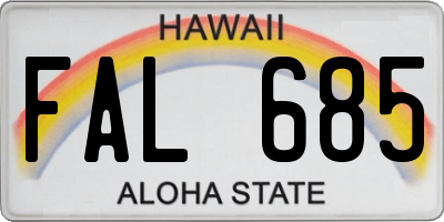HI license plate FAL685