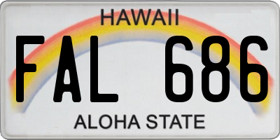 HI license plate FAL686