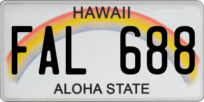 HI license plate FAL688