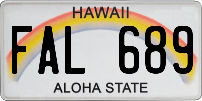 HI license plate FAL689
