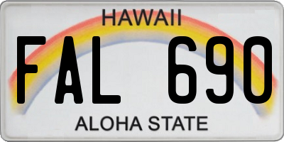 HI license plate FAL690
