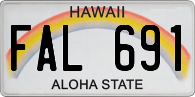 HI license plate FAL691