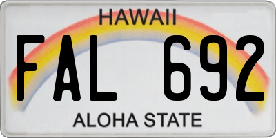 HI license plate FAL692