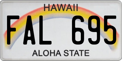 HI license plate FAL695
