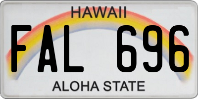 HI license plate FAL696