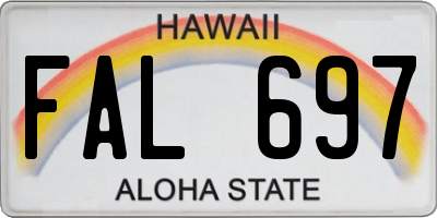 HI license plate FAL697