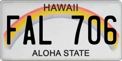 HI license plate FAL706